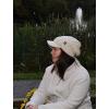imageCC Beanie Fuzzy Fleece Lining Warm Oversized Chunky Soft Stretchy Ribbed Slouchy Knit Hat with Visor BrimBeige