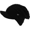 imageCC Beanie Fuzzy Fleece Lining Warm Oversized Chunky Soft Stretchy Ribbed Slouchy Knit Hat with Visor BrimBlack