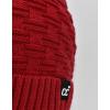 imageCC Beanie Fuzzy Fleece Lining Warm Oversized Chunky Soft Stretchy Ribbed Slouchy Knit Hat with Visor BrimDark Red