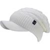 imageCC Beanie Fuzzy Fleece Lining Warm Oversized Chunky Soft Stretchy Ribbed Slouchy Knit Hat with Visor BrimIvory  Off White