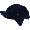 imageCC Beanie Fuzzy Fleece Lining Warm Oversized Chunky Soft Stretchy Ribbed Slouchy Knit Hat with Visor BrimNavy Blue