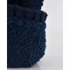 imageCC Beanie Fuzzy Fleece Lining Warm Oversized Chunky Soft Stretchy Ribbed Slouchy Knit Hat with Visor BrimNavy Blue