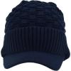 imageCC Beanie Fuzzy Fleece Lining Warm Oversized Chunky Soft Stretchy Ribbed Slouchy Knit Hat with Visor BrimNavy Blue