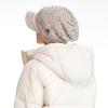 imageCC Beanie Fuzzy Fleece Lining Warm Oversized Chunky Soft Stretchy Ribbed Slouchy Knit Hat with Visor BrimOatmeal