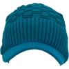 imageCC Beanie Fuzzy Fleece Lining Warm Oversized Chunky Soft Stretchy Ribbed Slouchy Knit Hat with Visor BrimTeal Blue