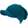 imageCC Beanie Fuzzy Fleece Lining Warm Oversized Chunky Soft Stretchy Ribbed Slouchy Knit Hat with Visor BrimTeal Blue