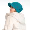 imageCC Beanie Fuzzy Fleece Lining Warm Oversized Chunky Soft Stretchy Ribbed Slouchy Knit Hat with Visor BrimTeal Blue