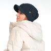 imageCC Beanie Fuzzy Fleece Lining Warm Oversized Chunky Soft Stretchy Ribbed Slouchy Knit Hat with Visor BrimTeal Grey