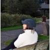 imageCC Beanie Fuzzy Fleece Lining Warm Oversized Chunky Soft Stretchy Ribbed Slouchy Knit Hat with Visor BrimTeal Grey