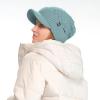 imageCC Beanie Fuzzy Fleece Lining Warm Oversized Chunky Soft Stretchy Ribbed Slouchy Knit Hat with Visor BrimWinter Mint