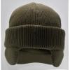 imageCC Beanie Strechy Snug Fit Soft Knit Hat with Visor Brim ampamp Ear Warmer FlapsArmy Green