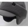 imageCC Beanie Strechy Snug Fit Soft Knit Hat with Visor Brim ampamp Ear Warmer FlapsHeather Grey