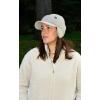 imageCC Beanie Strechy Snug Fit Soft Knit Hat with Visor Brim ampamp Ear Warmer FlapsHeather Grey