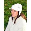 imageCC Beanie Strechy Snug Fit Soft Knit Hat with Visor Brim ampamp Ear Warmer FlapsIvory  Off White