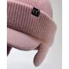 imageCC Beanie Strechy Snug Fit Soft Knit Hat with Visor Brim ampamp Ear Warmer FlapsLight Pink