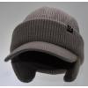 imageCC Beanie Strechy Snug Fit Soft Knit Hat with Visor Brim ampamp Ear Warmer FlapsLight Taupe