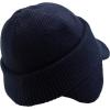 imageCC Beanie Strechy Snug Fit Soft Knit Hat with Visor Brim ampamp Ear Warmer FlapsNavy Blue