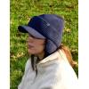 imageCC Beanie Strechy Snug Fit Soft Knit Hat with Visor Brim ampamp Ear Warmer FlapsNavy Blue
