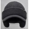imageCC Beanie Strechy Snug Fit Soft Knit Hat with Visor Brim ampamp Ear Warmer FlapsSlate Grey