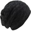 imageCC Beanie Thick Fuzzy Fleece Lined Knit BeanieBlack  Charcoal Mix