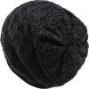 imageCC Beanie Thick Fuzzy Fleece Lined Knit BeanieBlack  Charcoal Mix