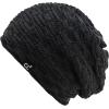 imageCC Beanie Thick Fuzzy Fleece Lined Knit BeanieBlack  Charcoal Mix