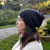imageCC Beanie Thick Fuzzy Fleece Lined Knit BeanieBlack  Charcoal Mix
