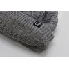 imageCC Beanie Thick Fuzzy Fleece Lined Knit BeanieLight Melange Grey