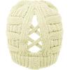 imageCC Beanie for Women Winter Hats Ponytail Hole Criss Cross Hat Messy Bun High Ponytail Knit CapIvory