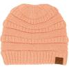 imageCC Beanie for Women Winter Hats Ponytail Hole Criss Cross Hat Messy Bun High Ponytail Knit CapRose Pink