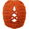 imageCC Beanie for Women Winter Hats Ponytail Hole Criss Cross Hat Messy Bun High Ponytail Knit CapToffee
