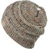 imageCC BeanieTail Cotton Blend All Season Daily Messy High Bun Ponytail Beanie HatConfetti Oatmeal