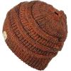 imageCC BeanieTail Cotton Blend All Season Daily Messy High Bun Ponytail Beanie HatConfetti Rust