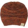 imageCC BeanieTail Cotton Blend All Season Daily Messy High Bun Ponytail Beanie HatConfetti Rust