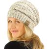 imageCC Classic Winter Fall Trendy Chunky Stretchy Cable Knit Beanie HatConfetti Oatmeal