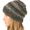 imageCC Classic Winter Fall Trendy Chunky Stretchy Cable Knit Beanie HatMix BlackGray