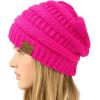 imageCC Classic Winter Fall Trendy Chunky Stretchy Cable Knit Beanie HatNeon Hot Pink