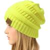 imageCC Classic Winter Fall Trendy Chunky Stretchy Cable Knit Beanie HatNeon Yellow