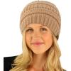 imageCC Classic Winter Fall Trendy Chunky Stretchy Cable Knit Beanie HatSequins Indi Pink