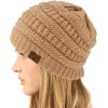 imageCC Classic Winter Fall Trendy Chunky Stretchy Cable Knit Beanie HatSequins Indi Pink