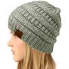 imageCC Classic Winter Fall Trendy Chunky Stretchy Cable Knit Beanie HatSnuggly Soft Lt Gray Mix