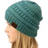 imageCC Classic Winter Fall Trendy Chunky Stretchy Cable Knit Beanie HatSnuggly Soft Steel Blue Mix
