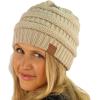 imageCC Classic Winter Fall Trendy Chunky Stretchy Cable Knit Beanie HatSolid Beige