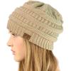 imageCC Classic Winter Fall Trendy Chunky Stretchy Cable Knit Beanie HatSolid Beige