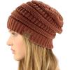 imageCC Classic Winter Fall Trendy Chunky Stretchy Cable Knit Beanie HatSolid Brick