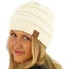 imageCC Classic Winter Fall Trendy Chunky Stretchy Cable Knit Beanie HatSolid Ivory