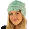imageCC Classic Winter Fall Trendy Chunky Stretchy Cable Knit Beanie HatSolid Mint