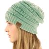 imageCC Classic Winter Fall Trendy Chunky Stretchy Cable Knit Beanie HatSolid Mint