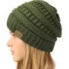 imageCC Classic Winter Fall Trendy Chunky Stretchy Cable Knit Beanie HatSolid Moss