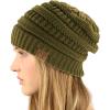 imageCC Classic Winter Fall Trendy Chunky Stretchy Cable Knit Beanie HatSolid New Olive